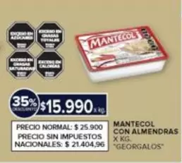 Georgalos - MANTECOL CON ALMENDRAS