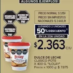 Ilolay - DULCE DE LECHE CLÁSICO POTE