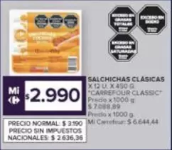 Carrefour - SALCHICHAS CLÁSICAS
