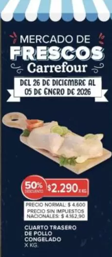 Carrefour - CUARTO TRASERO DE POLLO CONGELADO