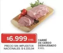 CARRÉ DE CERDO DESHUESADO