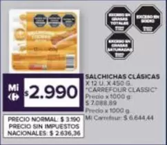 X$ - SALCHICHAS CLÁSICAS