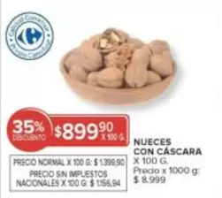X$ - NUECES CON CÁSCARA