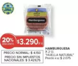 Huella Natural - Hamburguesa