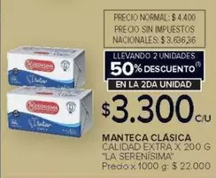 La Serenísima - MANTECA CLÁSICA