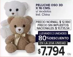 3D - PELUCHE OSO
