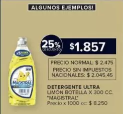 Magistral - DETERGENTE ULTRA LIMÓN BOTELLA X 300 CC