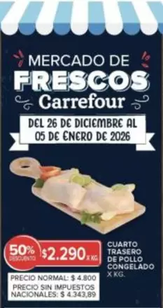 X$ - CUARTO TRASERO DE POLLO CONGELADO