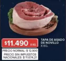 TAPA DE ASADO DE NOVILLO