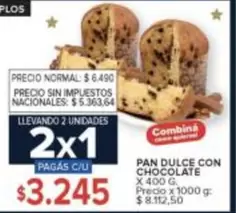 X$ - PAN DULCE CON CHOCOLATE
