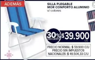 Mor - SILLA PLEGABLE MOR CONFORTO ALUMINIO