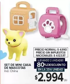 SET DE MINI CASA DE MASCOTAS