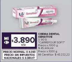 X$ - CREMA DENTAL SENSITIVE