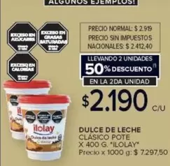 Ilolay - DULCE DE LECHE CLÁSICO POTE