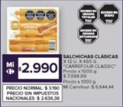 X$ - SALCHICHAS CLÁSICAS