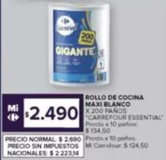 Gigante - ROLLO DE COCINA MAXI BLANCO
