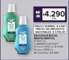 X$ - ENJUAGUE BUCAL MENTA/MENTOL