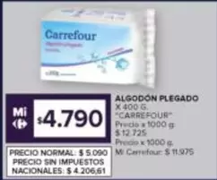 Carrefour - ALGODÓN PLEGADO