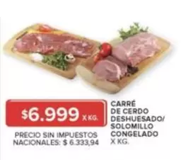 CARRE DE CERDO DESHUESADO/ SOLOMILLO CONGELADO