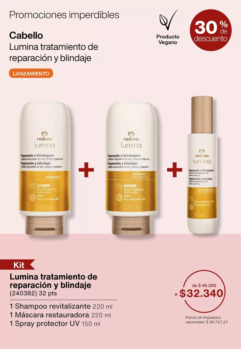 Natura - Lumina tratamiento de reparación y blindaje