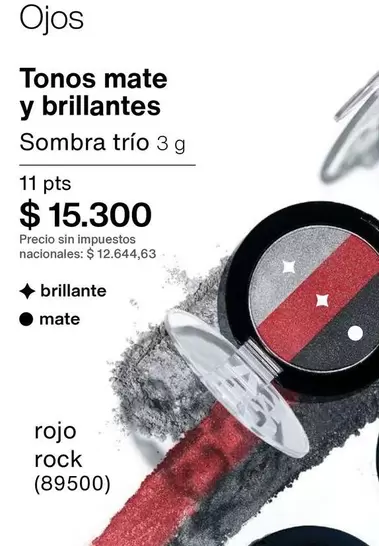 Rojo - Sombra trío 3 g