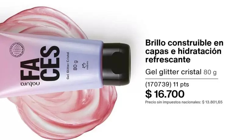 Natura - Gel glitter cristal 80 g