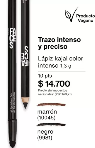 Negro - Lápiz kajal color intenso