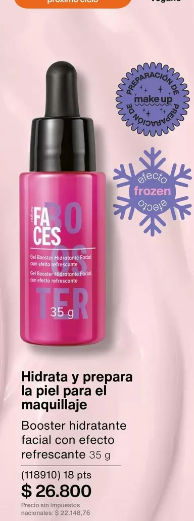 Efecto - Booster hidratante facial con efecto refrescante 35 g