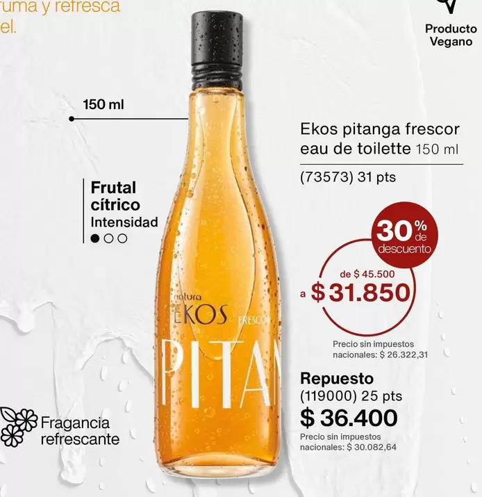 Natura - pitanga frescor eau de toilette 150 ml (73573)