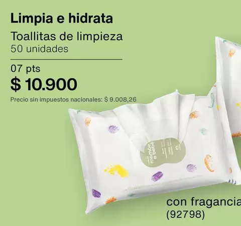 Toallitas de limpieza