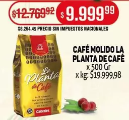Cabrales - CAFÉ MOLIDO LA PLANTA DE CAFÉ
