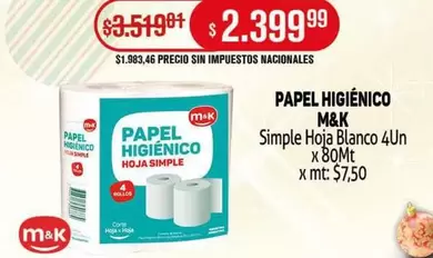 M&K - PAPEL HIGIÉNICO
