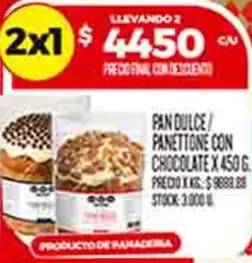 PAN DULCE/ PANETTONE CON CHOCOLATE