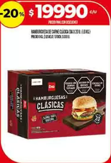 HAMBURGUESA DE CARNE CLASICA