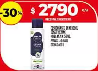 Nivea - DESODORANTE ENAEROSOL SENSITIVE MAX