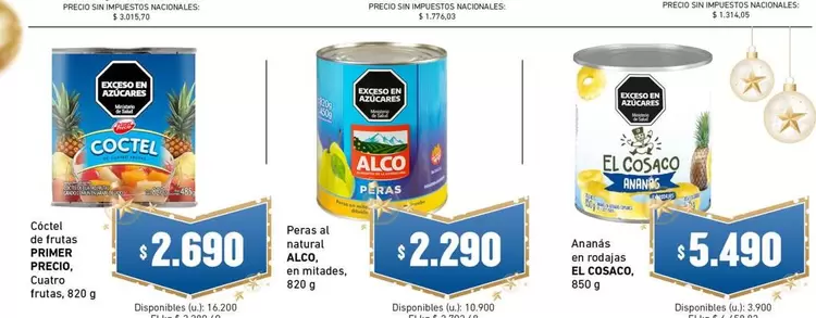 Primer Precio - Coctel de Frutas