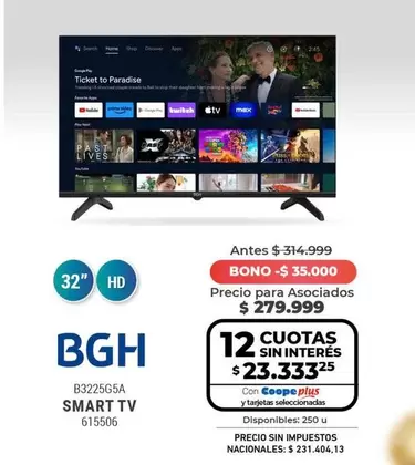 BGH - B3225G5A SMART TV