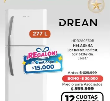 Drean - HDR280F50B HELADERA