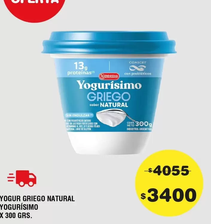 Yogurísimo - YOGUR GRIEGO NATURAL