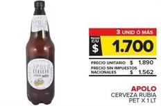 Apolo - Cerveza Rubia