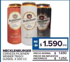 Mecklenburger - Cerveza Pilsener/Weibier Trigo/Dunkel 
