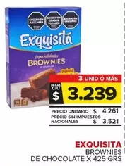 Exquisita - Brownies De Chocolate 