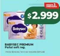 Babysec - PREMIUM Pañal soft reg.