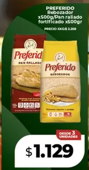 Preferido - Rebozador x500g/Pan rallado fortificado