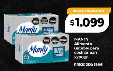 Manty - Alimento untable para cocinar pan