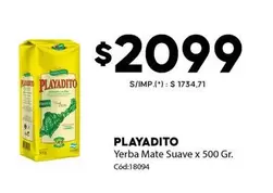 Playadito - Yerba Mate Suave x 500 Gr.