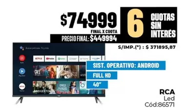 RCA - Led Cód:86571