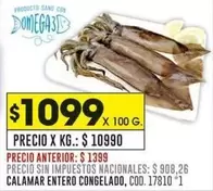 X$ - CALAMAR ENTERO CONGELADO