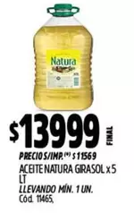 Natura - ACEITE GIRASOL X5 LT
