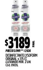 Lysoform - DESINFECTANTE ORIGINAL